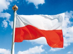 Flaga biało-czerwona  rozmiar: 112 X 70 cm